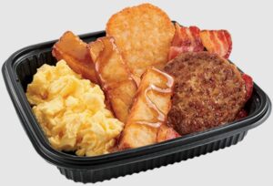 Jack in the Box 3pc Classic French Toast Sticks Platter W Bacon & Sausage