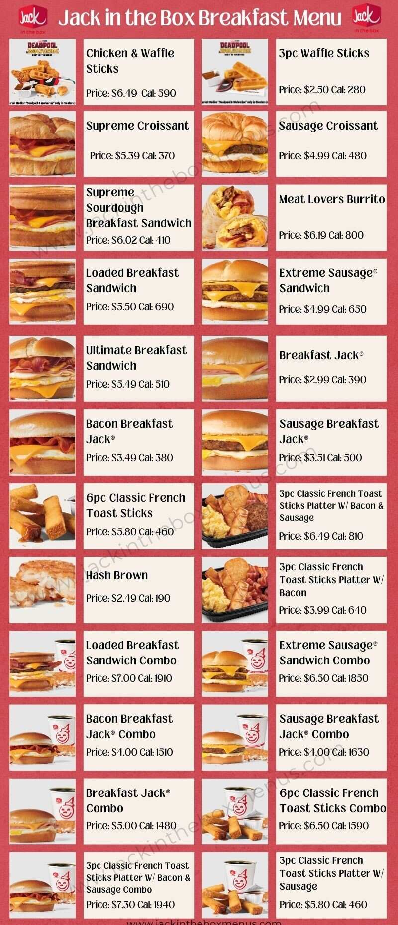 Jack in the Box Breakfast Menu